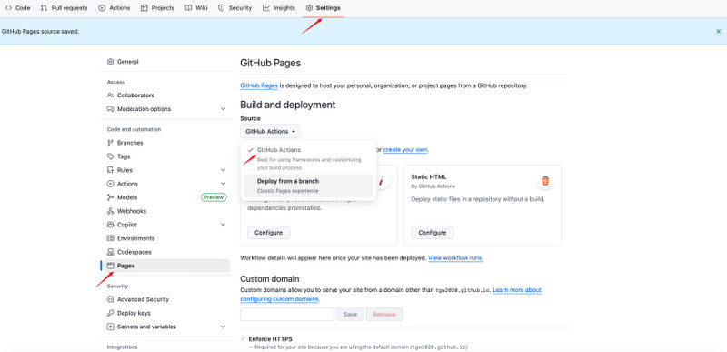 github pages